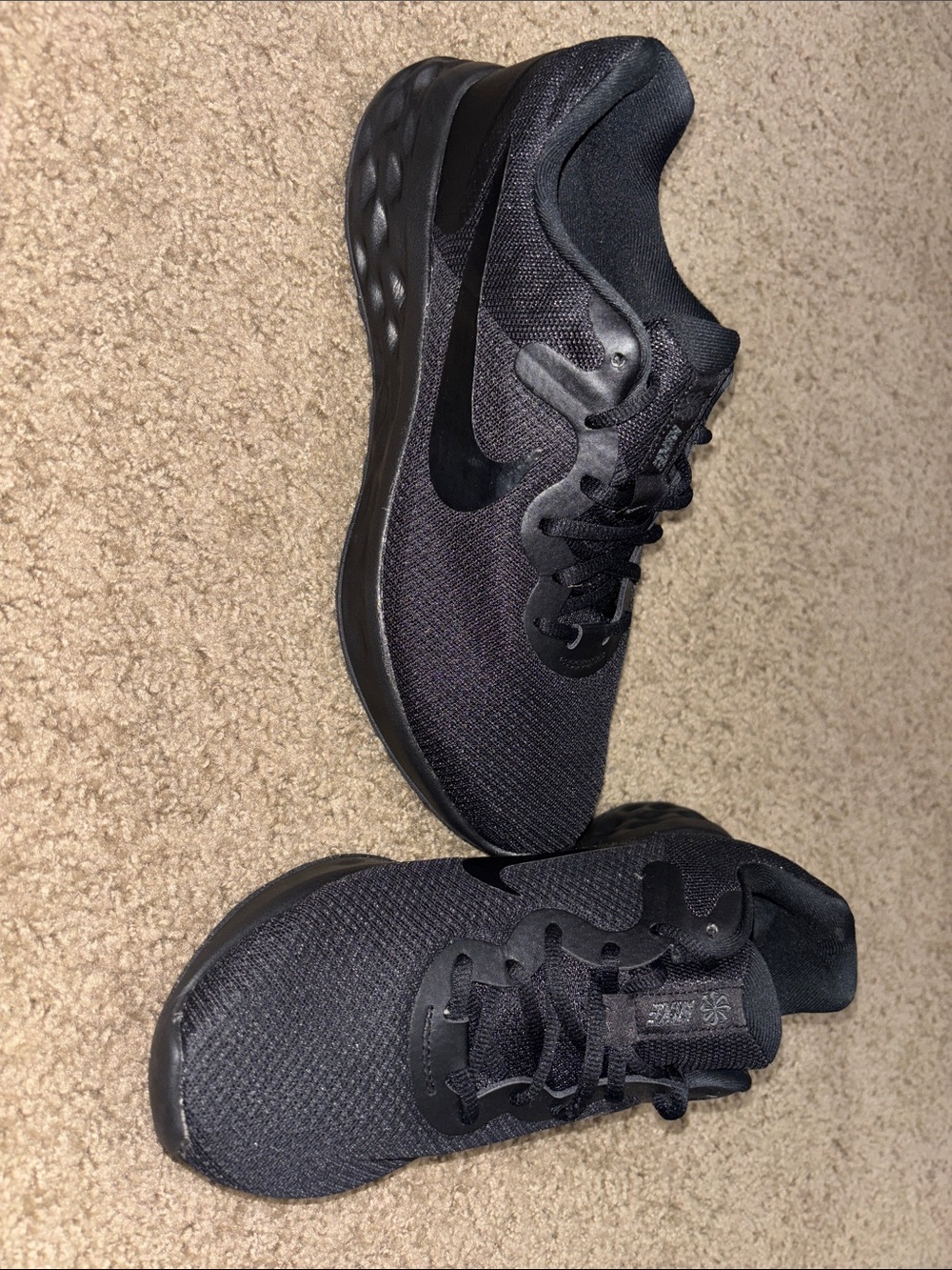 Nike Black Mesh Low-Profile Sneakers